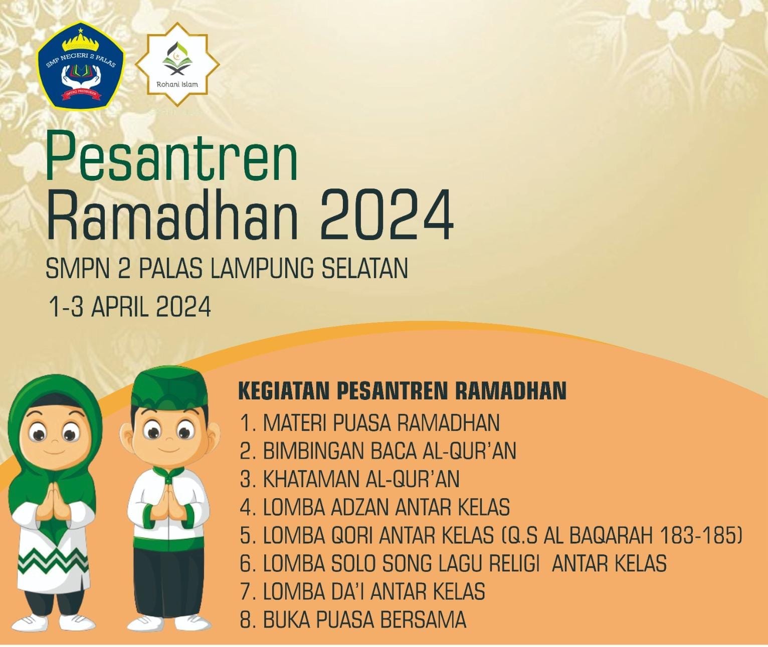 Daftar Rangkaian Acara Pesantren KIlat SMP Negeri 2 Palas