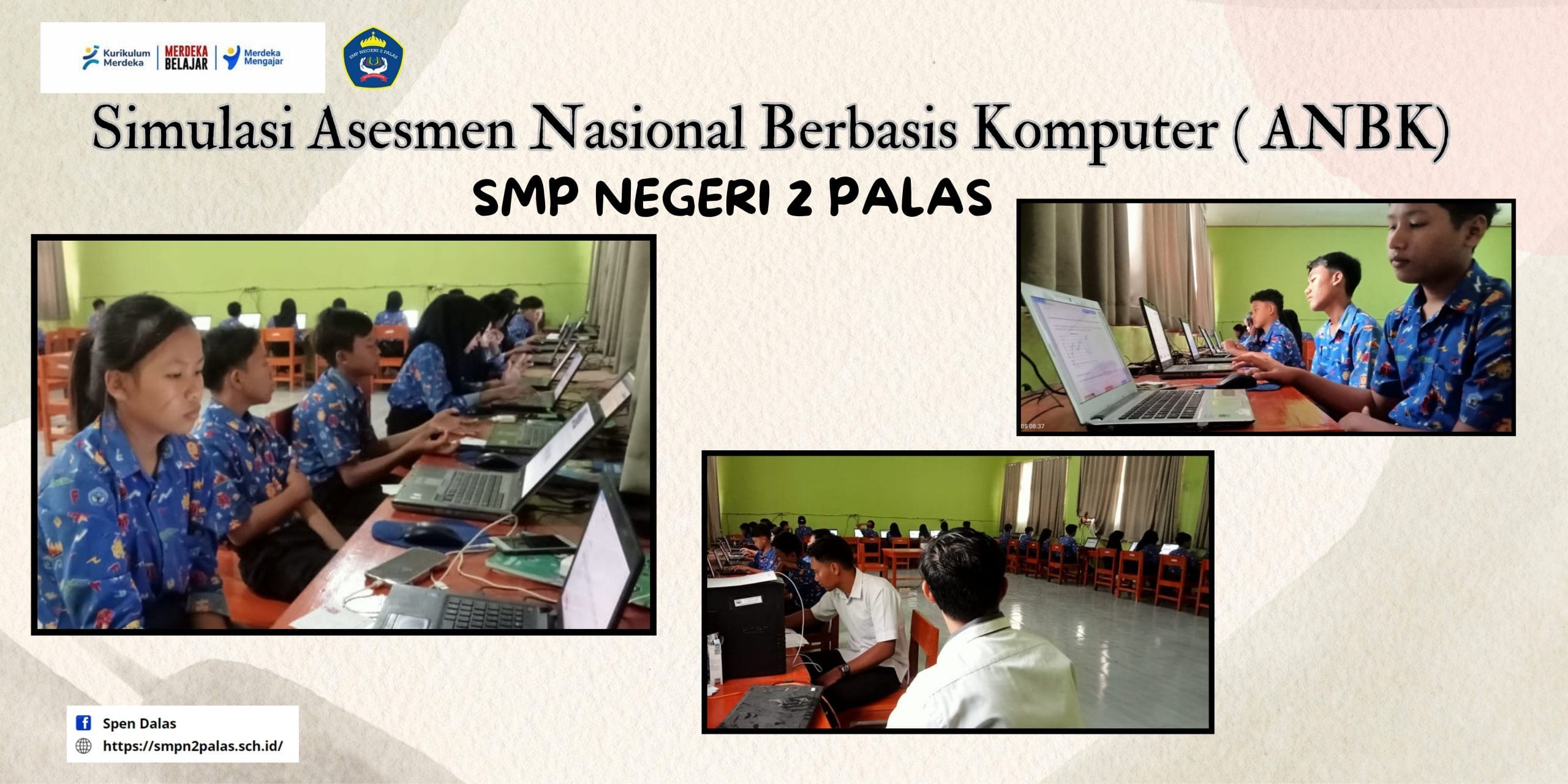Pelaksaaan simulasi ANBK SMP Negeri 2 Palas